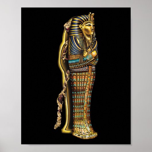 Egyptische mummie in sarcofaag, horror, Halloween Poster (Voorkant)