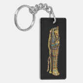 Egyptische mummie in sarcofaag, horror, Halloween Sleutelhanger (Voorkant Links)