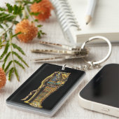 Egyptische mummie in sarcofaag, horror, Halloween Sleutelhanger (Voorkant Rechts)