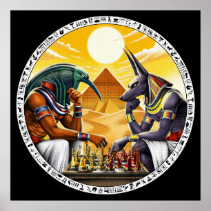 Egyptische Mythologie Goden Anubis Thoth Poster