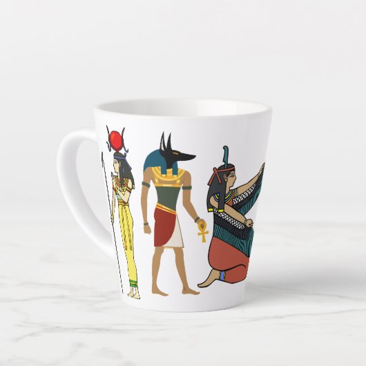 Egyptische mythologie latte mok (Linkerhoek)