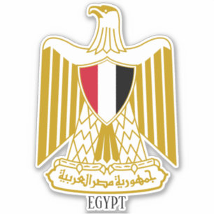 Egyptische nationale wapenschild patriottisch sticker