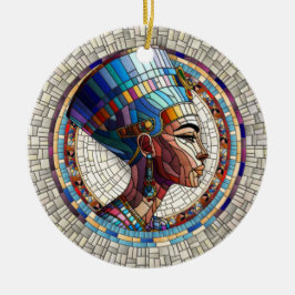 Egyptische Nefertiti - Mozaïek kunst Keramisch Ornament
