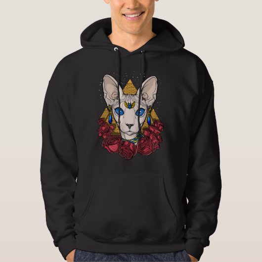 Egyptische nefynx Cat Goddess Ancient Mythology Hoodie (Voorkant)