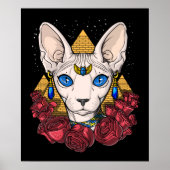 Egyptische nefynx Cat Goddess Ancient Mythology Poster (Voorkant)