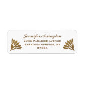 Egyptische Nouveau Bruiloft Labels (Goud & Wit) I (Voorkant)