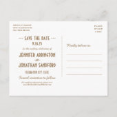 Egyptische nouveau bruiloft Save the Date Briefkaa Aankondigingskaart (Achterkant)