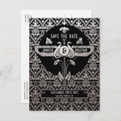 Egyptische nouveau bruiloft Save the Date Briefkaa Aankondigingskaart (Voorkant / Achterkant)