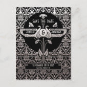 Egyptische nouveau bruiloft Save the Date Briefkaa Aankondigingskaart (Voorkant)