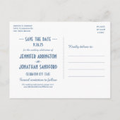 Egyptische nouveau bruiloft Save the Date Briefkaa Aankondigingskaart (Achterkant)