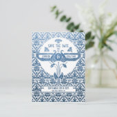 Egyptische nouveau bruiloft Save the Date Briefkaa Aankondigingskaart (Staand voorkant)