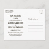 Egyptische nouveau bruiloft Save the Date Briefkaa Aankondigingskaart (Achterkant)