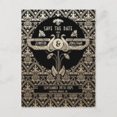 Egyptische nouveau bruiloft Save the Date Briefkaa Aankondigingskaart (Voorkant)