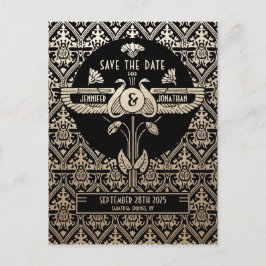 Egyptische nouveau bruiloft Save the Date Briefkaa Aankondigingskaart