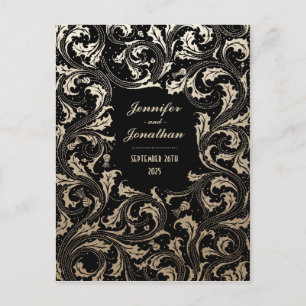 Egyptische nouveau bruiloft Save the Date Briefkaa Aankondigingskaart