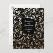 Egyptische nouveau bruiloft Save the Date Briefkaa Aankondigingskaart (Voorkant / Achterkant)