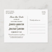 Egyptische nouveau bruiloft Save the Date Briefkaa Aankondigingskaart (Achterkant)