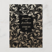 Egyptische nouveau bruiloft Save the Date Briefkaa Aankondigingskaart (Voorkant)