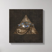 Egyptische ogen voor paarden - Wadjet Digital Art Canvas Afdruk (Voorkant)