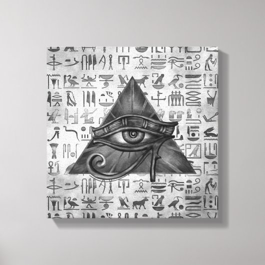 Egyptische ogen voor paarden - Wadjet Digital Art Canvas Afdruk (Voorkant)