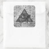 Egyptische ogen voor paarden - Wadjet Digital Art Vierkante Sticker (Tas)