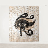 Egyptische ogen voor paarden - Wadjet Digital Art Wandkleed (Voorkant)