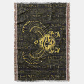 Egyptische ogen voor paarden - Wadjet Gold en Blac Deken (Voorkant Verticaal)