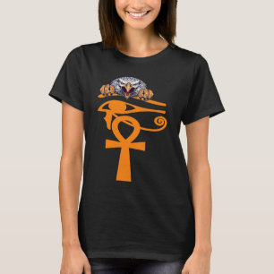 Egyptische Oog van Horus Ankh Egypte Archeoloog E T-shirt