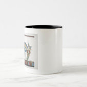 Egyptische Oogst van Horus Art Print Tweekleurige Koffiemok (Center)