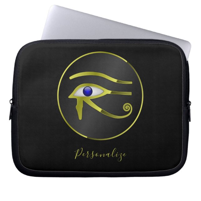 Egyptische Oogst van Horus Ra — Een persoonlijke l Laptop Sleeve (Voorkant)