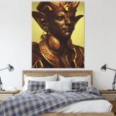Egyptische Osiris Canvas print (Insitu (Slaapkamer))