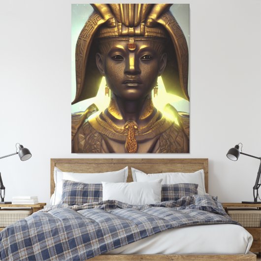 Egyptische Osiris Canvas print (Insitu (Slaapkamer))