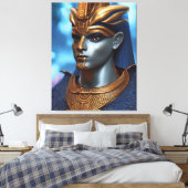 Egyptische Osiris Canvas print (Insitu (Slaapkamer))