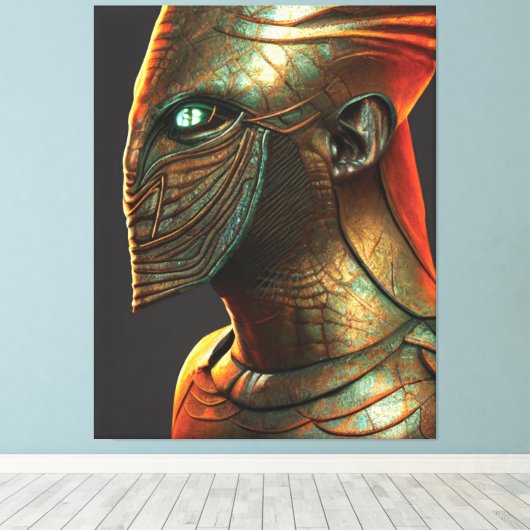 Egyptische Osiris Canvas print (Insitu (Houten vloer))