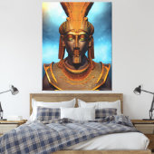 Egyptische Osiris Canvas print (Insitu (Slaapkamer))