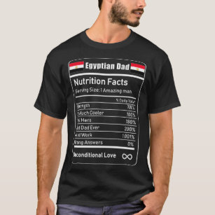 Egyptische pap Nutrition Facts Vaderdag Gift Dad T-shirt