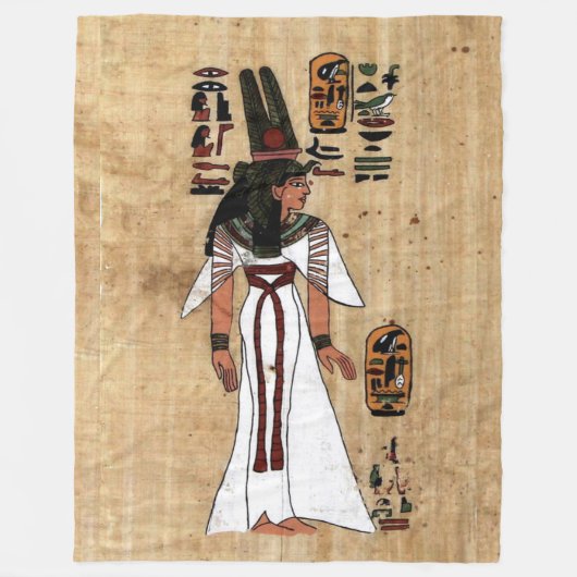EGYPTISCHE PAPRYUS FLEECE DEKEN (Voorkant)