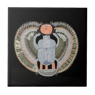 Egyptische Pastel gekleurde Scarab kever Tegeltje
