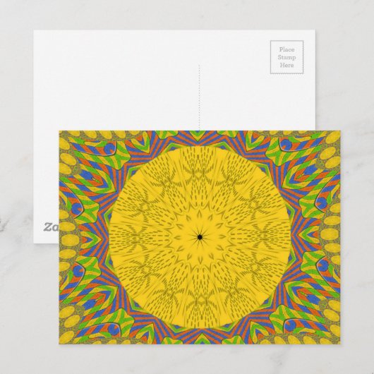 Egyptische Patroon Art Print Briefkaart (Voorkant / Achterkant)