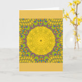 Egyptische Patroon Art Print Kaart (Gele Bloem)
