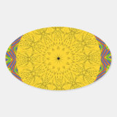 Egyptische Patroon Art Print Ovale Sticker (Voorkant)