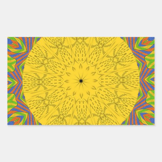 Egyptische Patroon Art Print Rechthoekige Sticker (Voorkant)