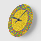 Egyptische Patroon Art Print Ronde Klok (Hoek)