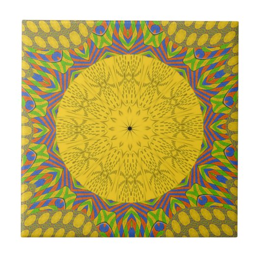 Egyptische Patroon Art Print Tegeltje (Voorkant)