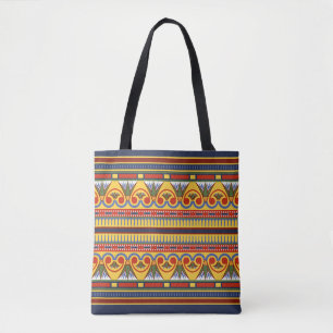 Egyptische Patroon Canvas tas - Oude Kunst Stijl