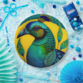 Egyptische Peacock Papieren Borden Bordje (Feest)