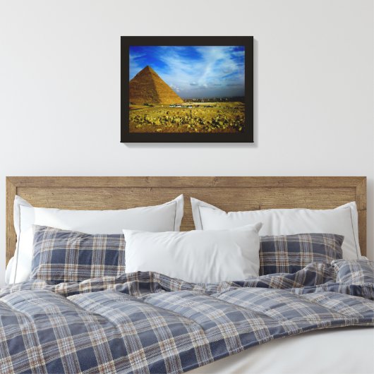 Egyptische piramide canvas afdruk (Insitu (Slaapkamer))