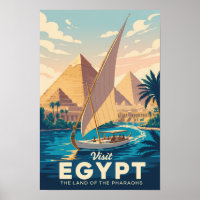 Egyptische piramide-illustratie Reis Kunst Vintage