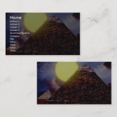 Egyptische piramide met zon op achtergrond visitekaartje (Voorkant / Achterkant)