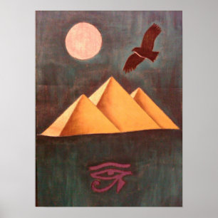 Egyptische piramide poster